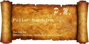 Poller Magdolna névjegykártya