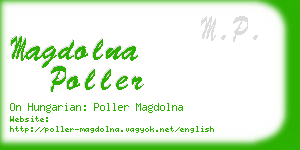 magdolna poller business card